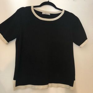 Zara black short sleeved sweater